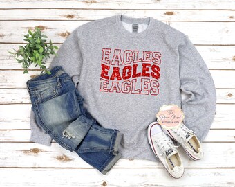 Eagles School Mascot Sweatshirt, Mascot Shirt, Eagles Spirit Shirt, Eagles Spirit, Mascot Shirt, Eagles T-shirt, Eagles, Go Team