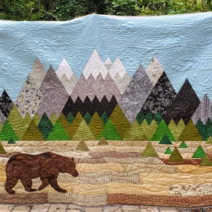 Digital pattern to create your own Rocky Mountain Bear Quilt