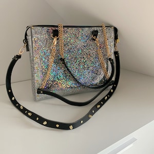 Unique Laptop Bag Holographic Stars Mac Office Bag Creative