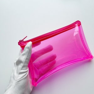 Pink Handytasche, Federmäppchen, Reisetoilettenartikel, Hot Pink, Makeup Tasche, einfache Geldbörse, leicht zu reinigen, Taschenorganizer, Gelee-Handtasche, Sicherheit
