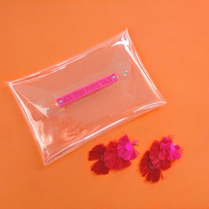 Effacer sac enveloppe de sac transparent sac transparent d'embrayage pochette clair sac clair enveloppe d'embrayage