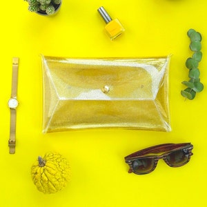 Clear Vinyl Kupplungsglitzerhandtaschengeldbeutel funkeln glitter Hülle Tasche Sicherheitsbeutel funkeln Tasche goldsack Metallic hanbags