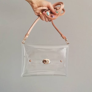 Upcycled Louis Vuitton Monogram Clear Stadium Crossbody Bags