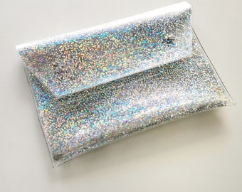 Glitter laptop, case for macbook, holographic stars, sleeves for business, office bag, computer accessoriess, handmade and vegan, for teens