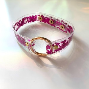 Gargantilla con anillo de oro Y2K, collar estilo rave, collar hecho a mano, estilo nostálgico grunge kawaii harajuku de los 90, kpop, moda vegana, imprescindible.