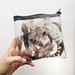 Black and white feathers toiletry bags, beuty storage, unique cosmetic bag, alternative animal print, form black soul, soft grunge, unique 