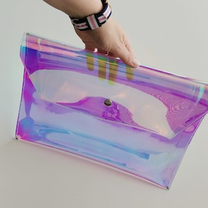 Holographic case, for macbook, holographic folder, sleeves for business, office bag, computer accessoriess, handmade and vegan, mermaids
