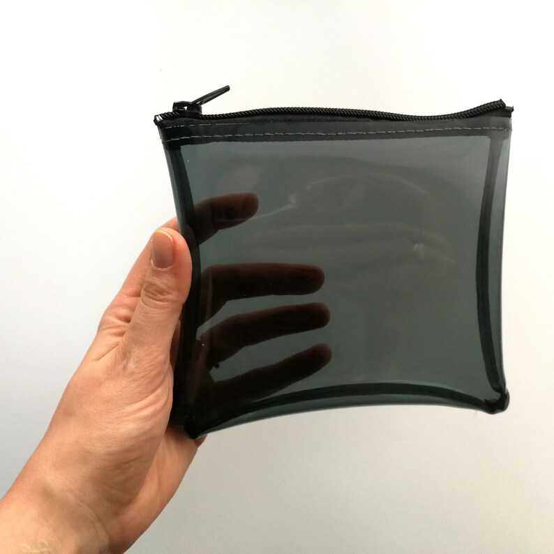 Vinyl Clear Makeup Bag Classic Plastic Cosmetic Bag Travel Etsy