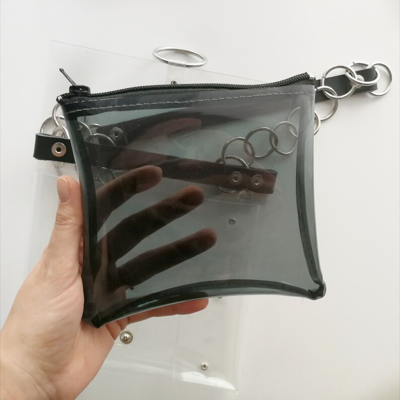 Vinyl Clear Makeup Bag Classic Plastic Cosmetic Bag Travel Etsy