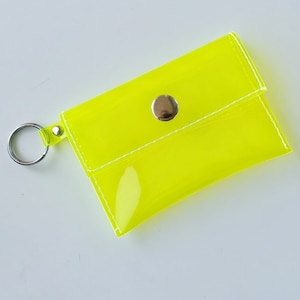 Neon card holder, UV, gift for traveler, key ring, slim wallet, card holder, business card wallet, tiny wallet, card organizer, rave style