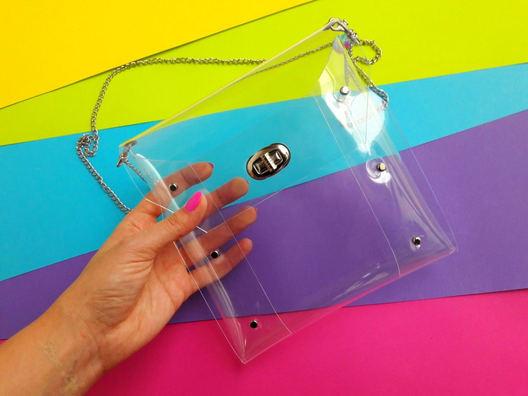 Sporting Event Concert Transparent Square Bag,clear Crossbody Football