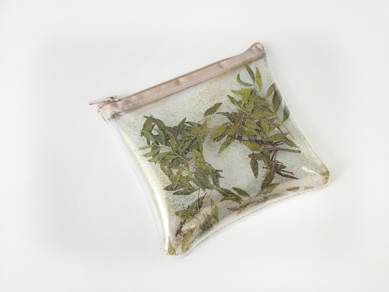 Olive Branch and Glitter Makeup Bag Cosmetic Pouch Amazing Etsy