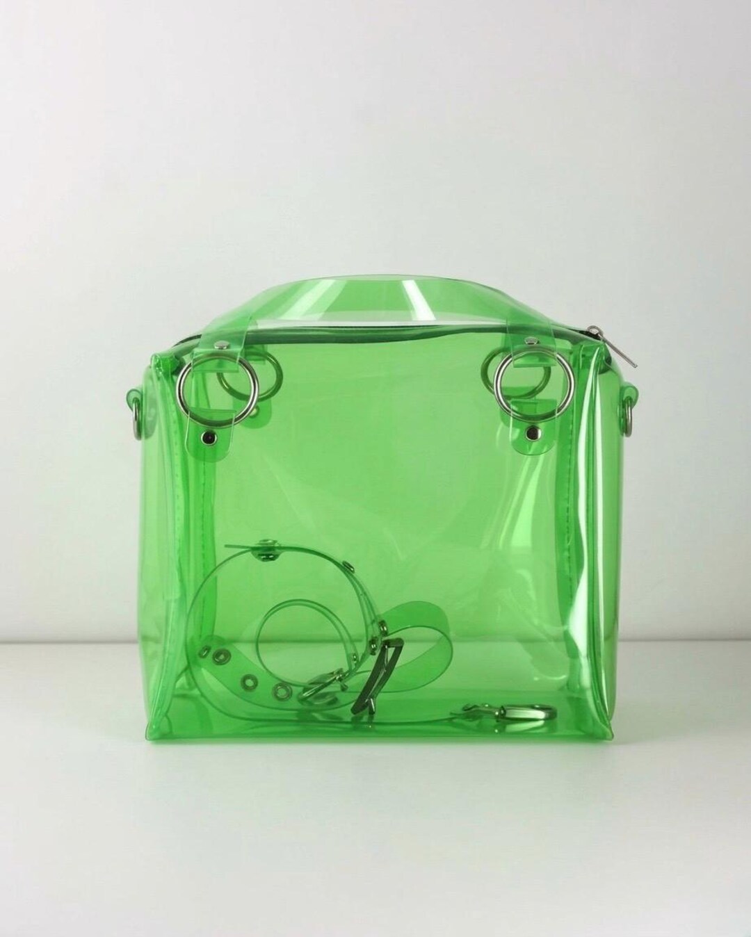 Green Vinyl Rave Crossbody Bag Y2K Festival Alien Glow Party Purse ...