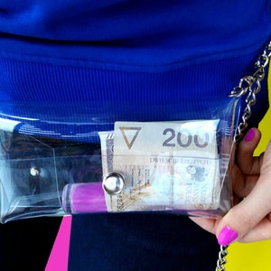 Sac banane transparent transparent, sac banane végétalien, sac banane minimaliste, petit sac pour les reins, sac banane, sac banane transparent, petit sac banane
