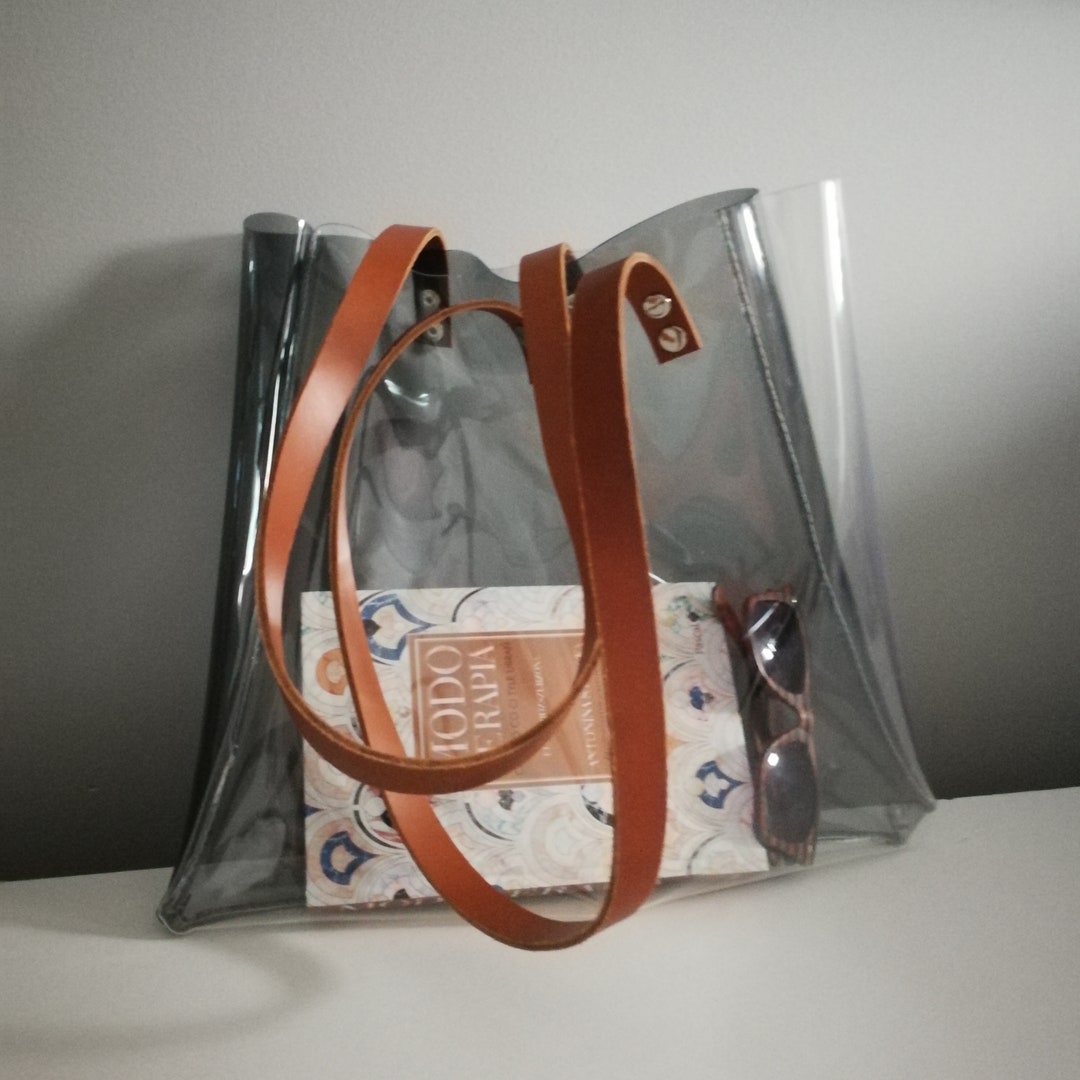 New Fashion Women's PVC Transparent Handbag Tote Shoulder bag Clear  Purse gift