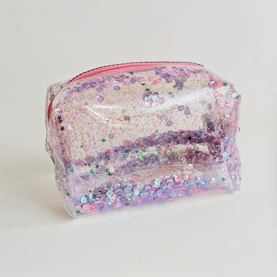 Mermaid Cube Makeup Bag, Shiny Makeup Orgnizer, Glitter Toiltery Zipper,  Gift for Makeuplover, Simple Gift, Practical Gift, Glittery, Vegan 