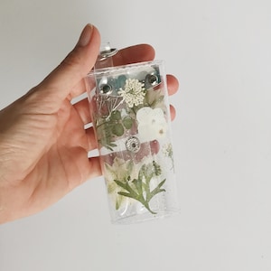 Pochette pour clés naturelle, porte-clés végétalien, organiseur de clés floral, rangement pour clés, petit cadeau, boutique fait main, cadeau romantique, pendaison de crémaillère, cadeau pour elle