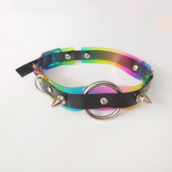 Rainbow spike choker online
