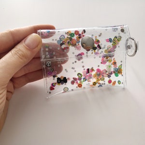 Mignon kawaii, porte-cartes en fimo avec porte-clés, cadeau pour les voyageurs, cadeau pour les adolescents, style harajuku, accessoires de mode des années 90, portefeuille de poche