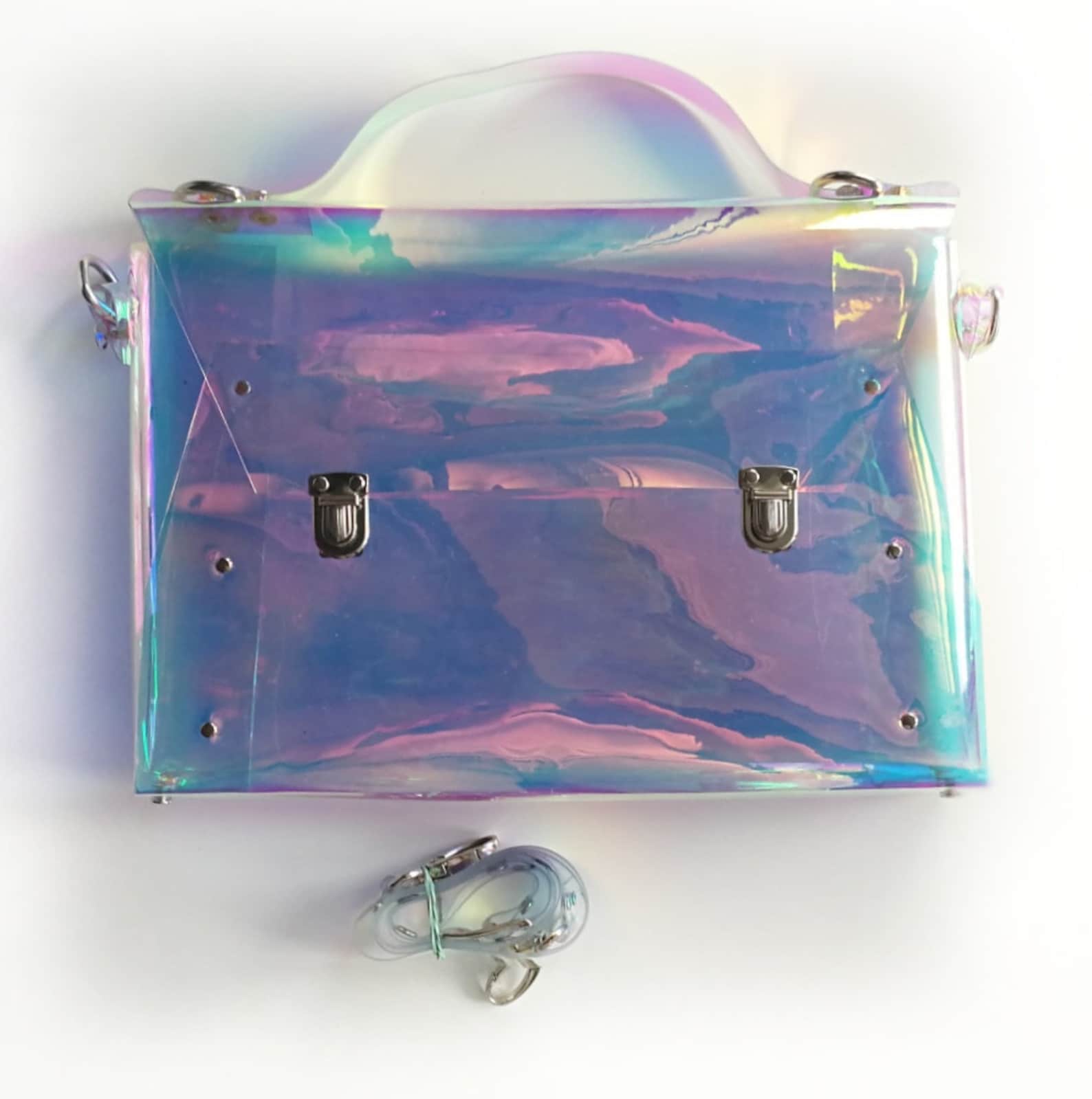 Clear Messenger Bag Transparent Clear Satchel Clear Brief Bag Etsy