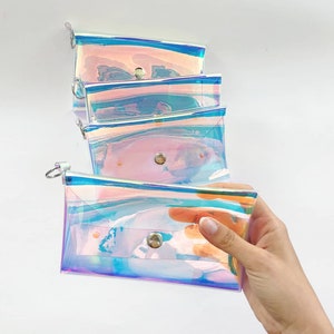 Estuche holográfico para gafas de sol, para iPhone, estuche vegano para iPhone, monedero para celular, estuche de sirena, estuche iridiscente con llavero OOAK, llavero