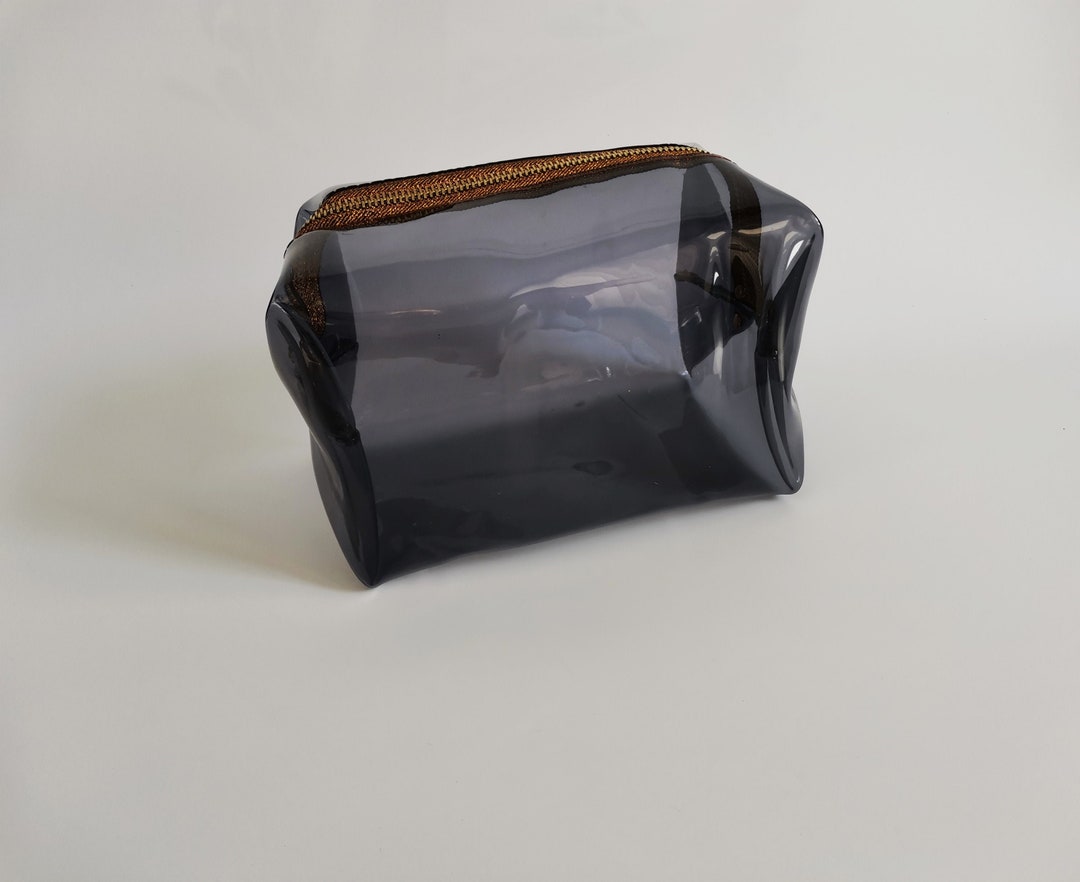 Black and Gold, Black Makeup Bag, Heavy Duty, Gold Glitter Zip, for ...