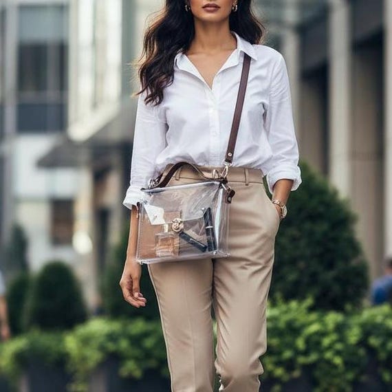 Sac Transparent Pour Femme - Porte-monnaie à Bandoulière, Pour Stade, événements, Quotidien