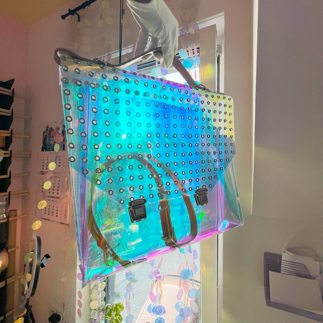 Clear Messenger Bag Transparent Bag Grommet Bag Clear Handbag Etsy