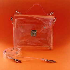 Sac fantôme messager transparent moyen sacoche en PVC végétalien transparent à bandoulière Rave Girl cadeau facile à désinfecter haut de gamme conforme à la mode