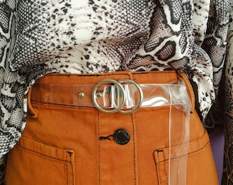 Clear Vinyl Belt O Ring Belt Transparent Pvc 90s Style 00s Etsy
