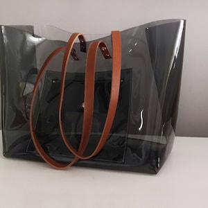 Clear Transparent Bag, Transparent Vinyl Bag, Vinyl Tote Bag