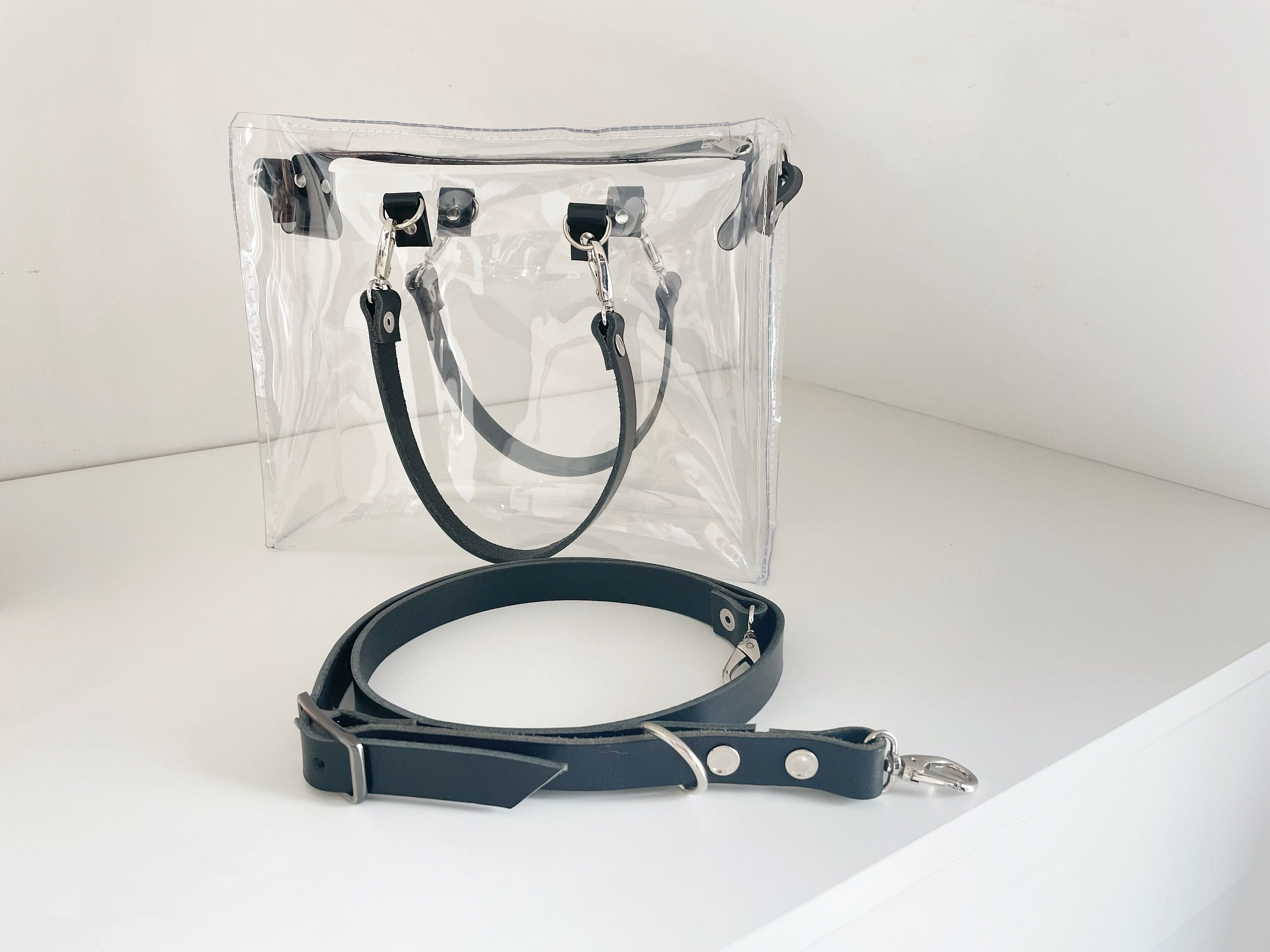 Handmade Louis Vuitton clear stadium bag