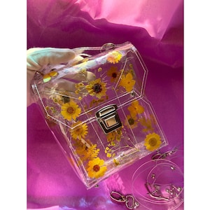 Vegan Mädchen Tasche Crazy Plant Lady Gelbe Blumen 70er Jahre Boho Einzigartige Handgemachte Kleine Laden Uniqe Europäische Manufaktur Natural Style