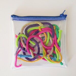Zero Waste Necessär Transparent Vinyl Sminkpåse Makraméfylld Organizer Vegansk Necessär Dragkedja Miljövänlig Gåva bild 2