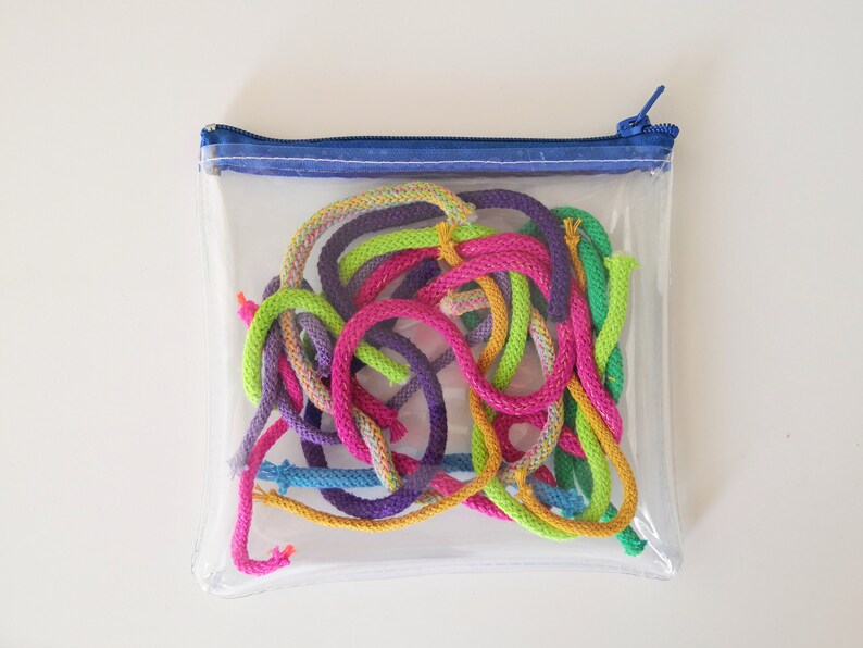 Zero Waste Necessär Transparent Vinyl Sminkpåse Makraméfylld Organizer Vegansk Necessär Dragkedja Miljövänlig Gåva bild 2