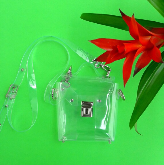 thumbnail image 2 of 12x12x6 Clear Bag Snapklik.co : Blvornl Clear Crossbody Bag Adjustable Strap PVC Bag 2 of 11