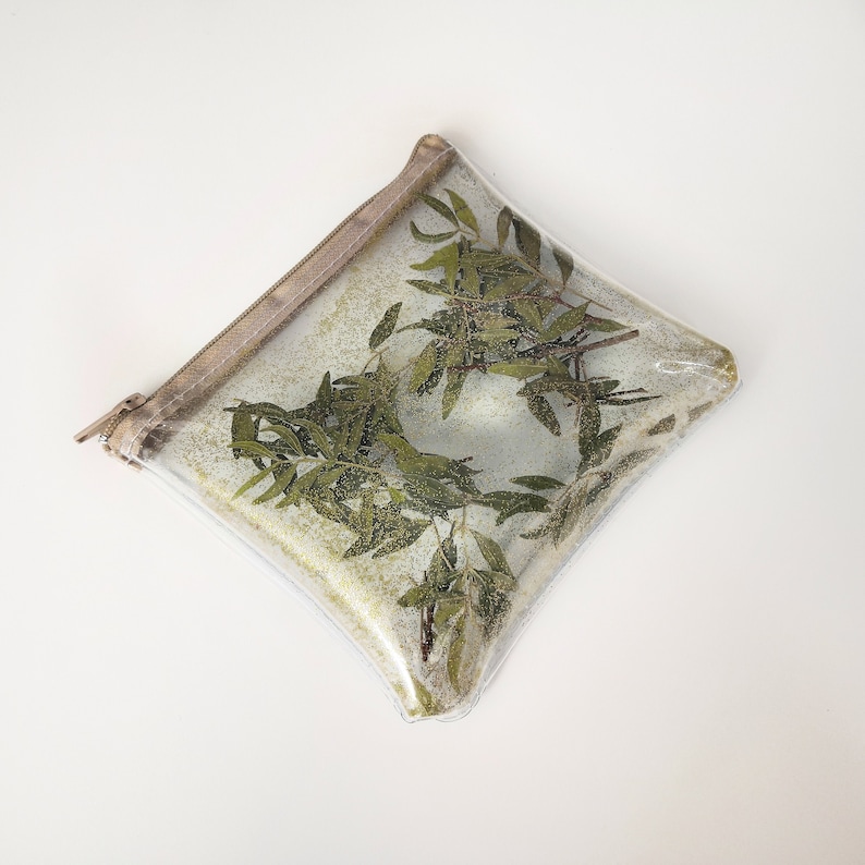 Olive Branch and Glitter Makeup Bag Cosmetic Pouch Amazing Etsy