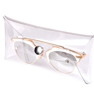 Estuche transparente para lápices, funda transparente para iPhone, funda para teléfono sin gafas, dinero, estuche transparente para maquillaje, estuche escolar, billetera, monederos, vinilo