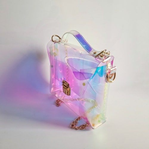 Prism Handbag Holographic Messenger Iridescent Satchel | Etsy