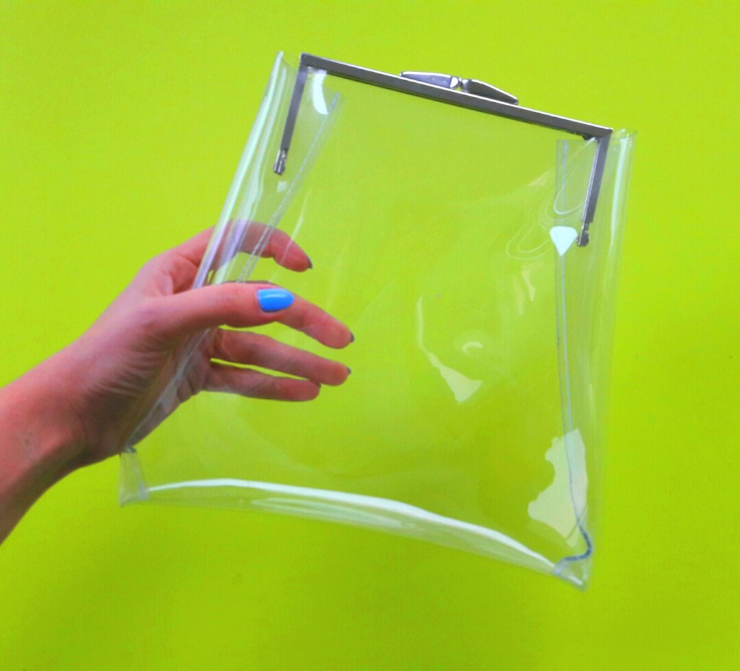 Clear Plastic Purse, Bag, Premium Transparent Bags, Vintage Style Bag, Minimal Purse, Minimal