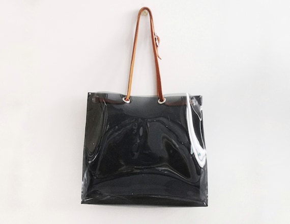 Huge Tote Bag Leather Straps Everyday Bag Transparent Black Handbag Shopping Oversized Bag Urban Outfit Premium Office Bag Unique Etsy Ireland