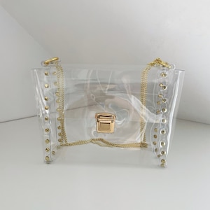 Clear Bag Stadium Approved for Women and Men See Through Transparent Clear  Tote Bag 12x12x6 For Work Concerts or Sporting Events (CH-Y058) 