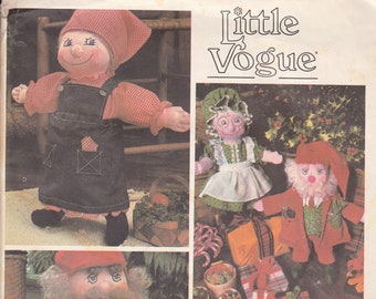 Uncut Little Vogue 1546 ~ Little Vogue Dolls & Clothes ~ Doll Clothes Sewing Patterns