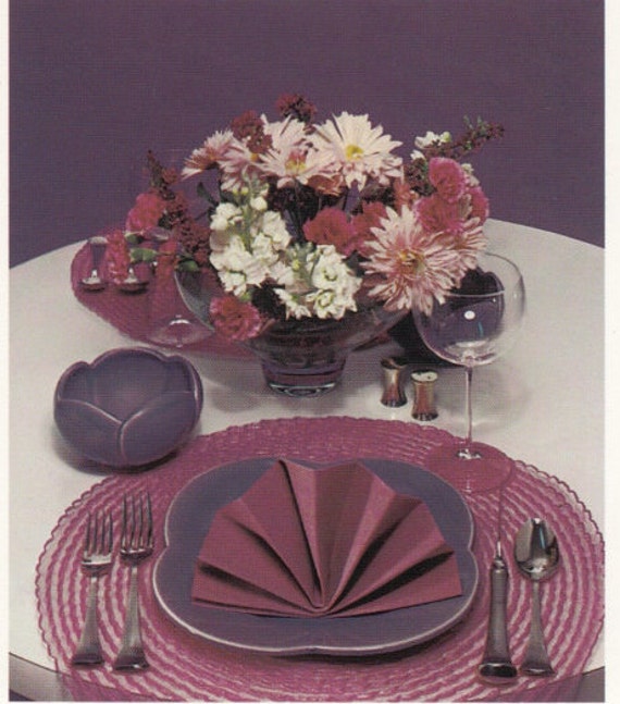 Decorative Napkin Folding For Beginners Home Decor Patterns Etsy
