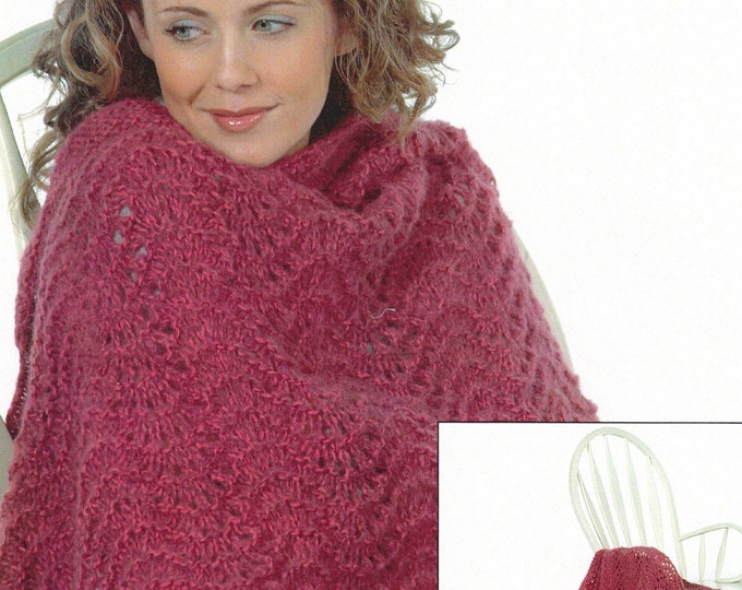 Feather and Fan Afghan Knitting Pattern Plymouth Yarn Design Etsy