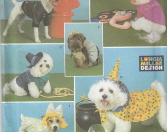 Uncut Simplicity Crafts 9884 Dog Coats & Costumes Sewing Pattern - Uncut Sewing Pattern - Craft Sewing Pattern - Pet Clothes Sewing Pattern