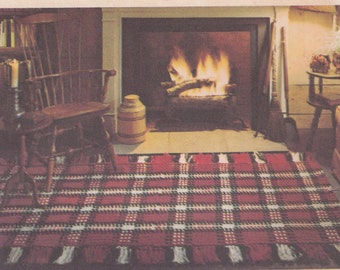 Simplicity 5714 Crochet Fashions Pattern - Reversible Rug Crochet Pattern - Vintage Crochet Pattern