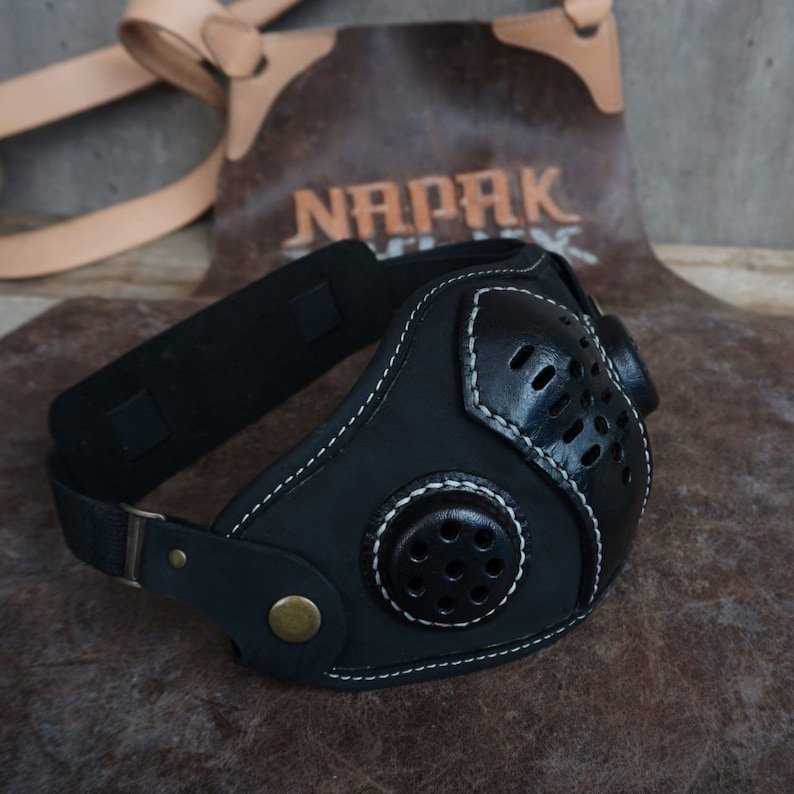 Leather Face Mask Filter Mask Medical Breatable Rare Mask Etsy