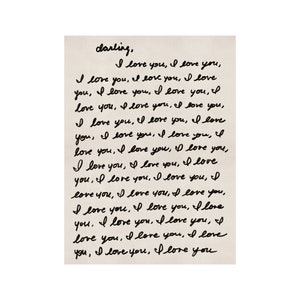 Darling I Love You Art Print