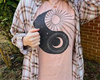 Yin Yang Shirt Unisex Jersey Sun and Moon Tee